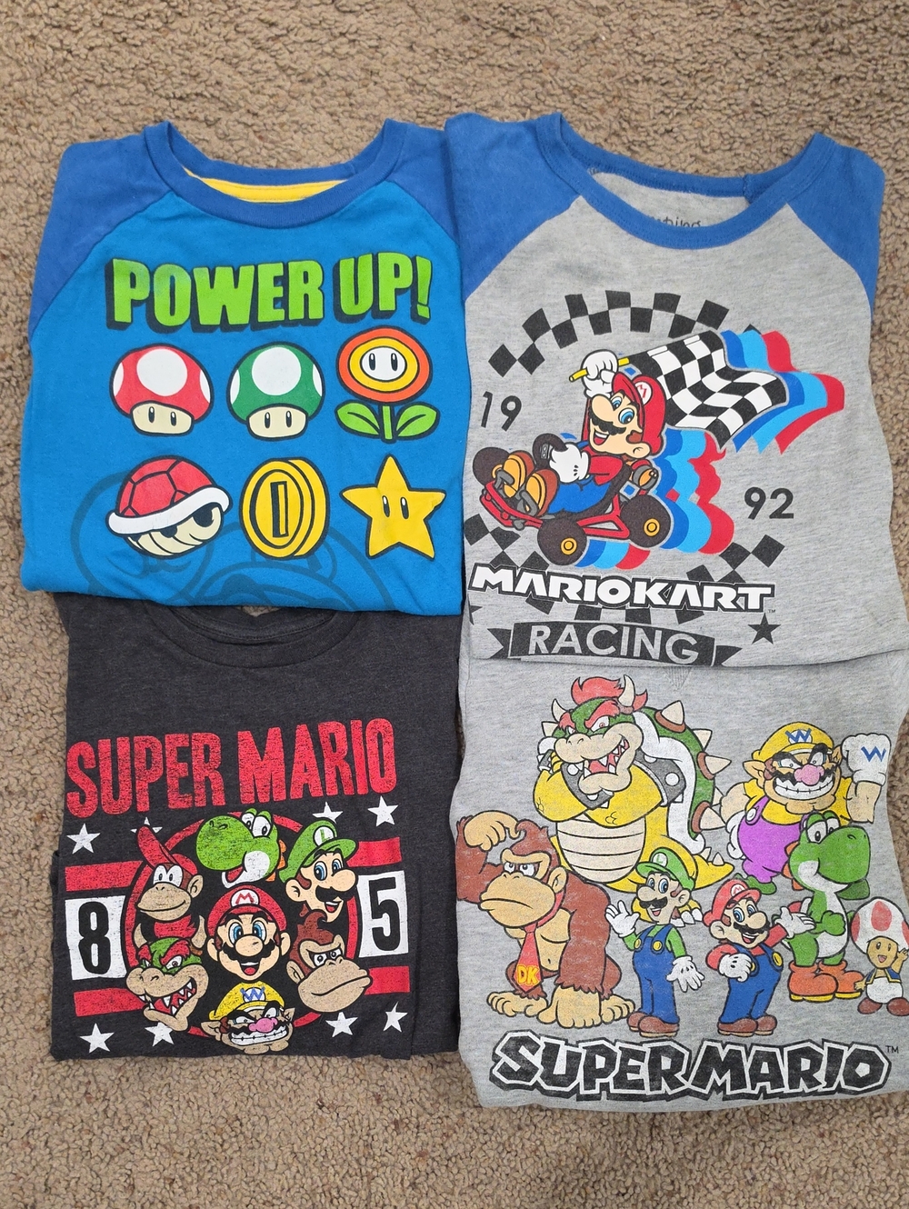 jumping beans Blue 'Power Up!' Super Mario Graphic Tee